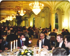 Grand Banquet Hall Full Of Business Diners